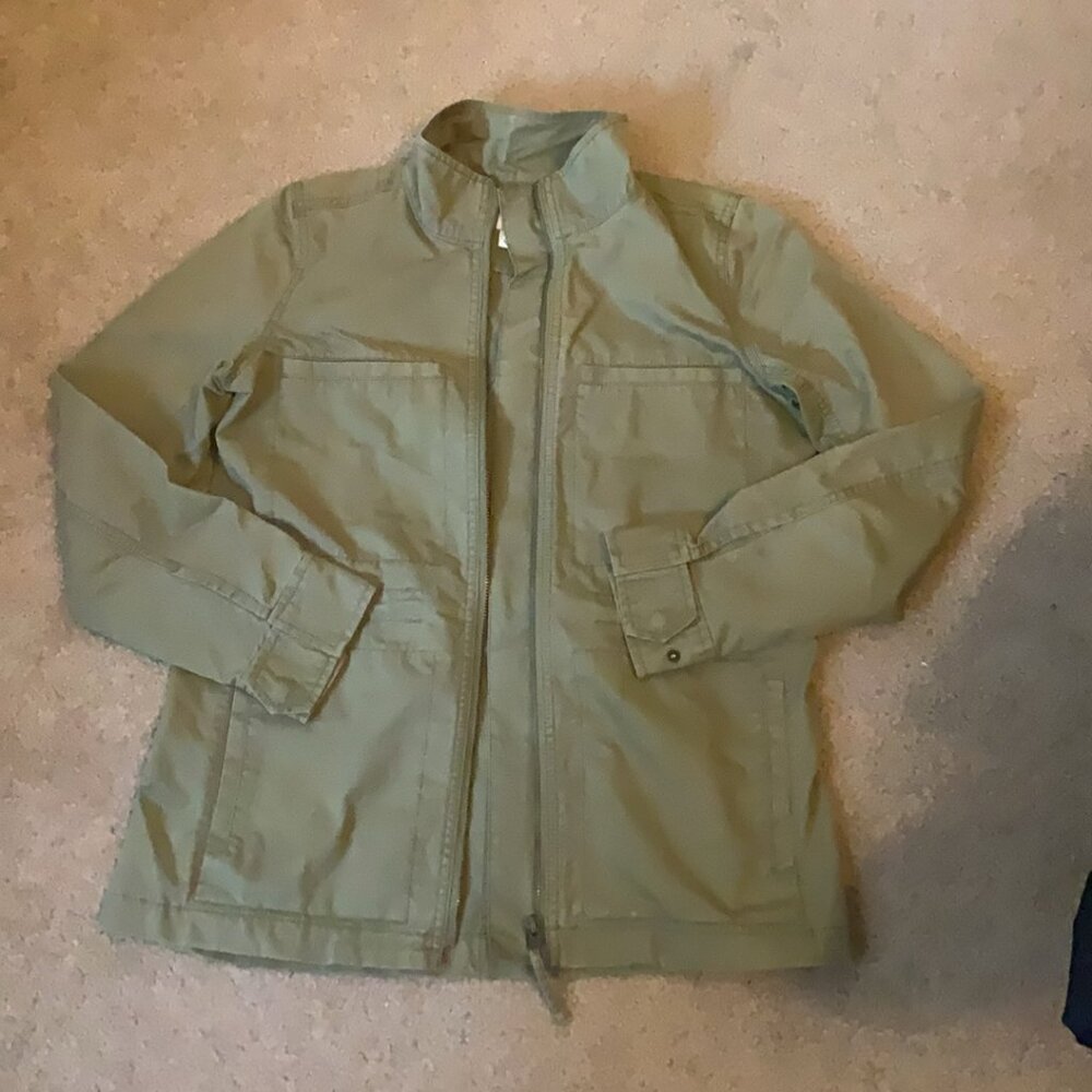 JCRE Women Khaki Green Cotton Army Jacket